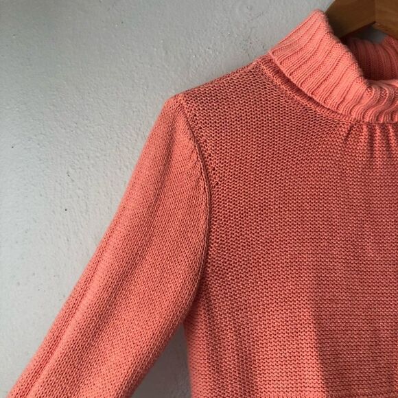 J Jill pink cotton blend turtleneck sweater size XS - Picture 5 of 10